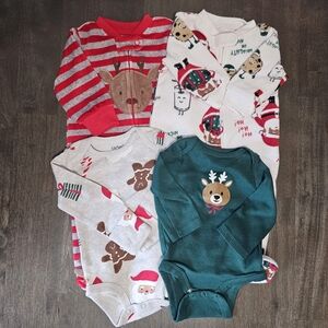 Christmas Baby Onesies and Sleep N Play Set